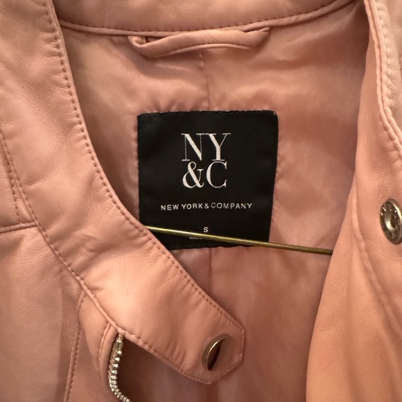 NY and Company pink leather jacket - Picture 2 of 2